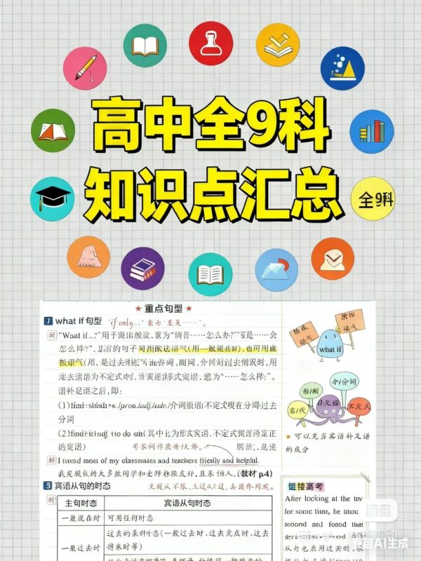 高中9科重点知识点汇总语文数学英语物理化学生物地理政治历史pdf高清版万象阁-VIP网课-网赚项目-创业项目-精品资源-技能教程万象阁